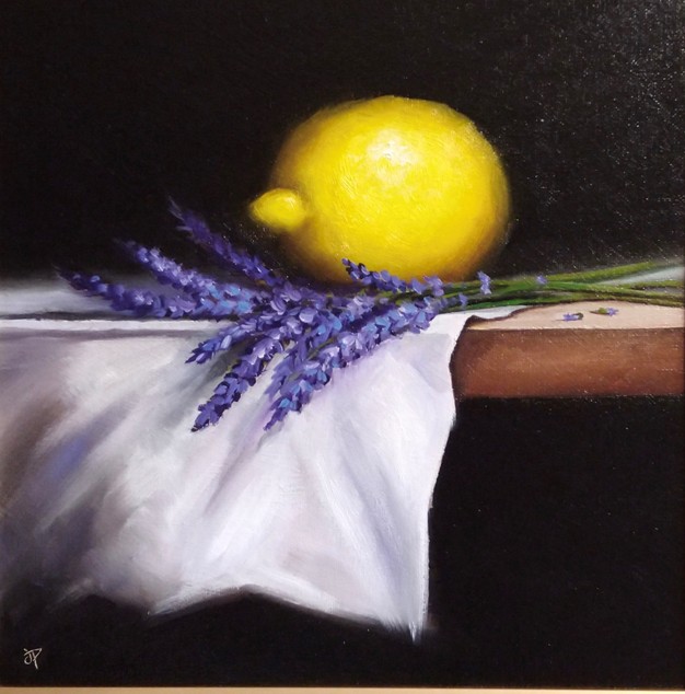 'Lavender & Lemon on Cloth' by artist Jane Palmer